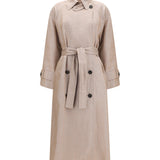 Linen Trench coat with lurex