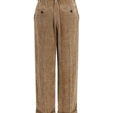 Elasticated viscose and cashmere Pants