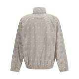 Pinstriped Track Jacket with all-over logo