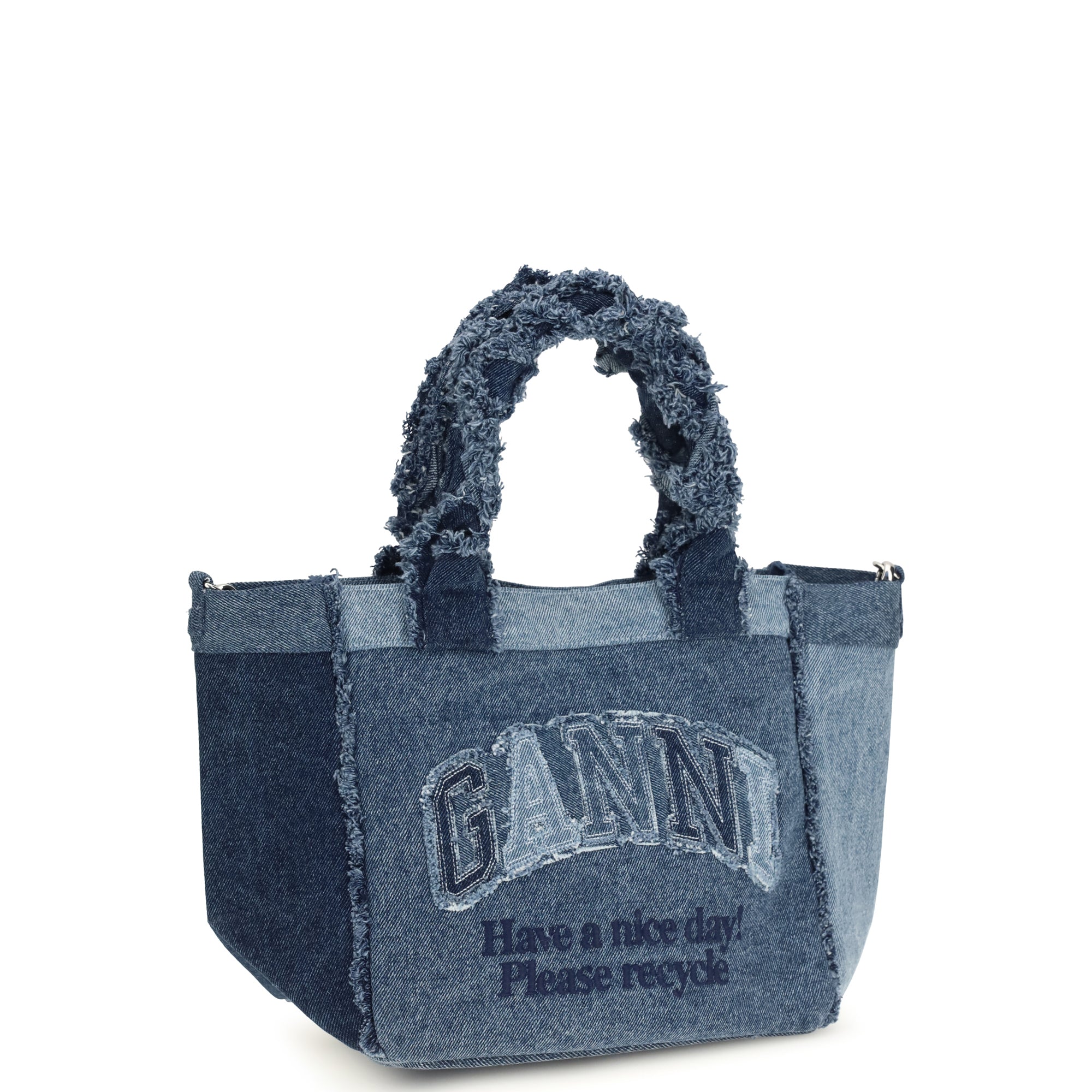 Small trapeze denim Shopper