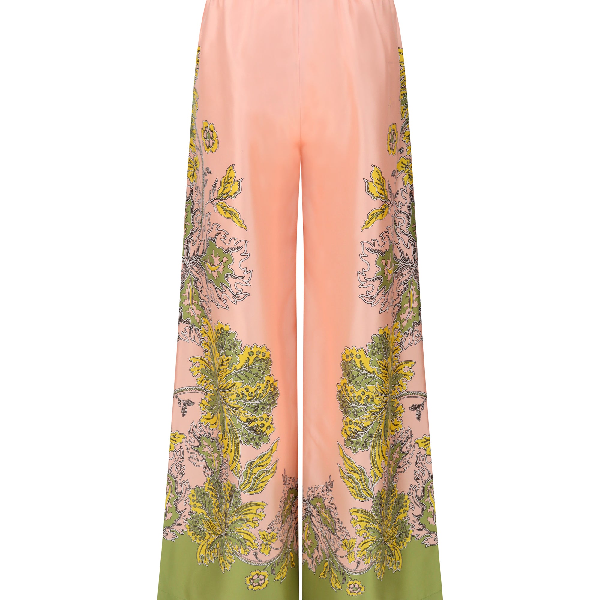 Printed silk twill Pants