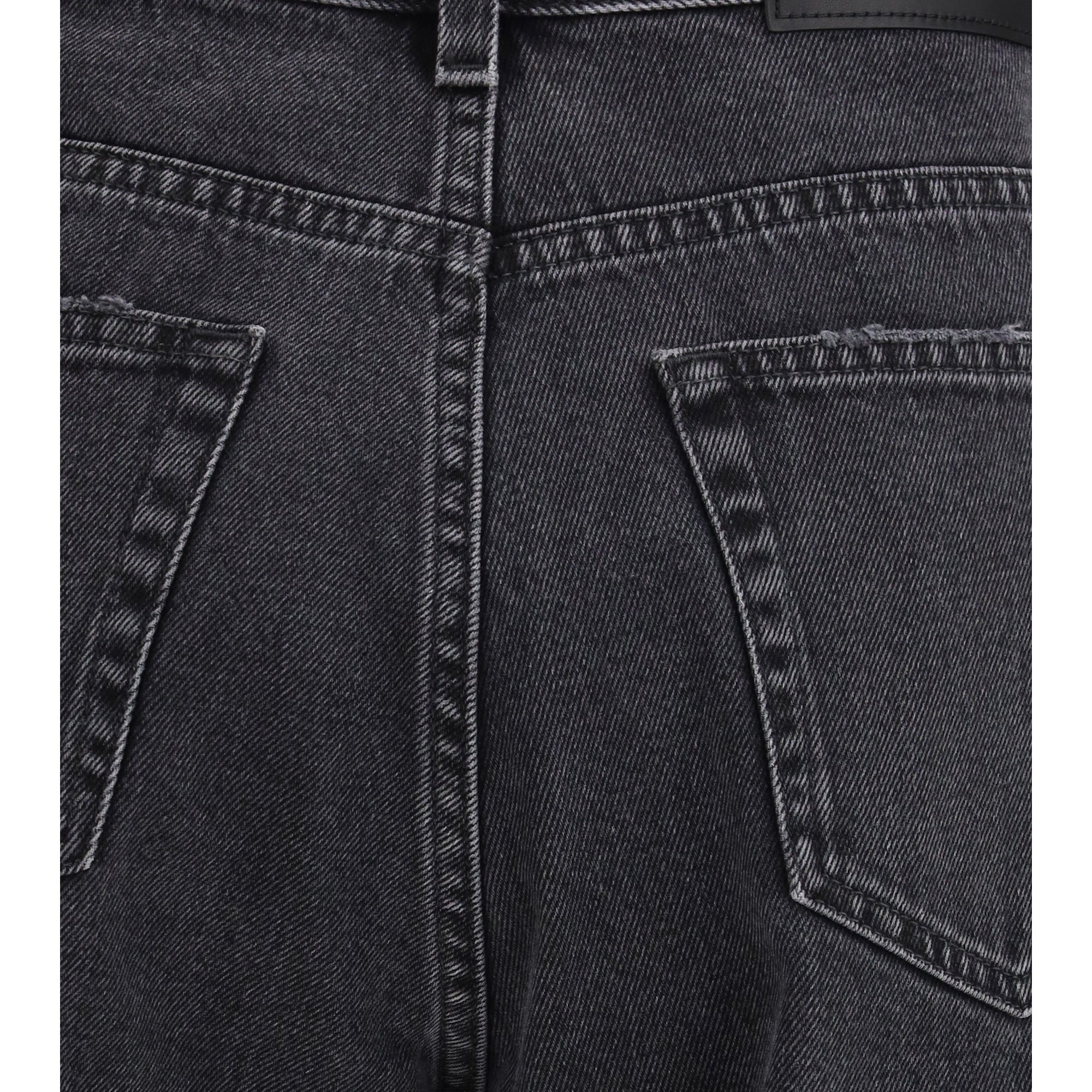 High-Waisted Cropped Denim Jeans