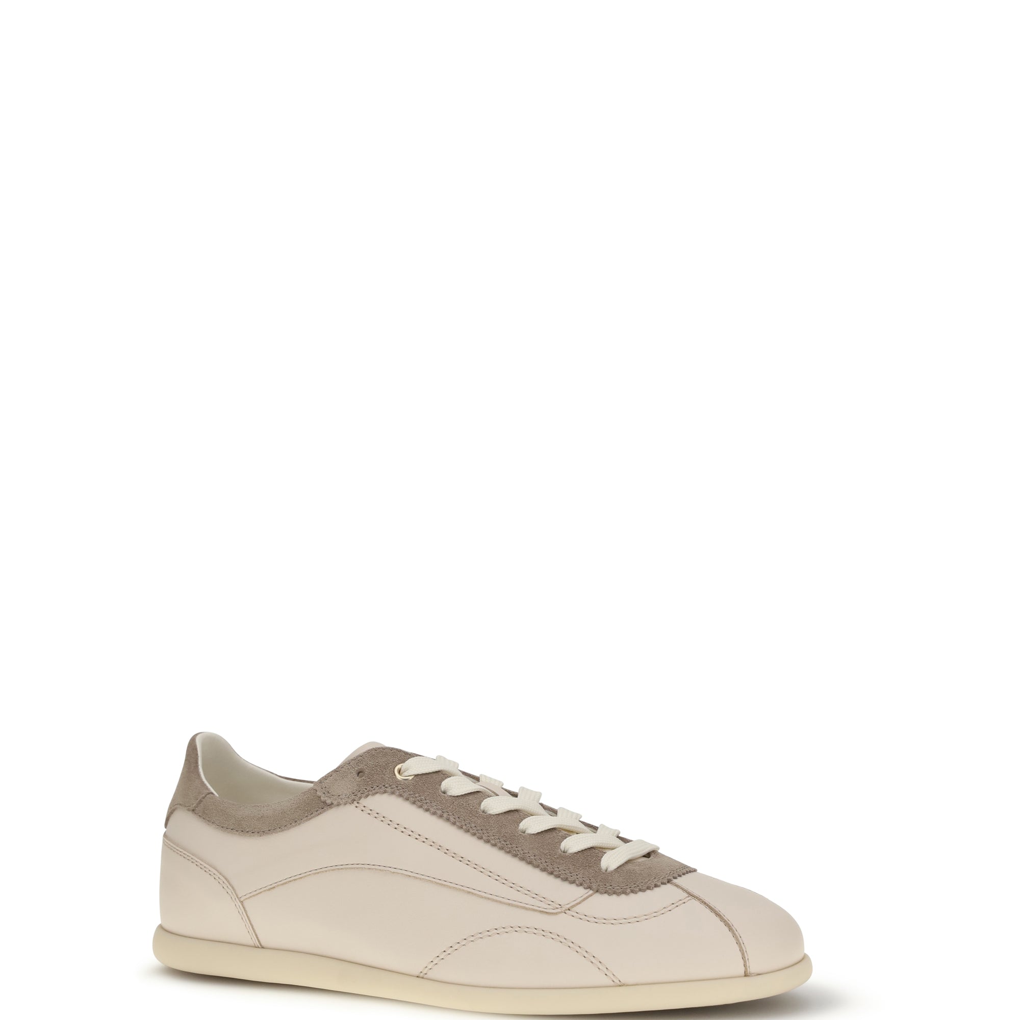 Leather and suede Sneakers with slim sole