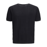 Short-sleeved cotton and silk Sweater