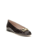 VLogo Signature croc-effect Ballerinas