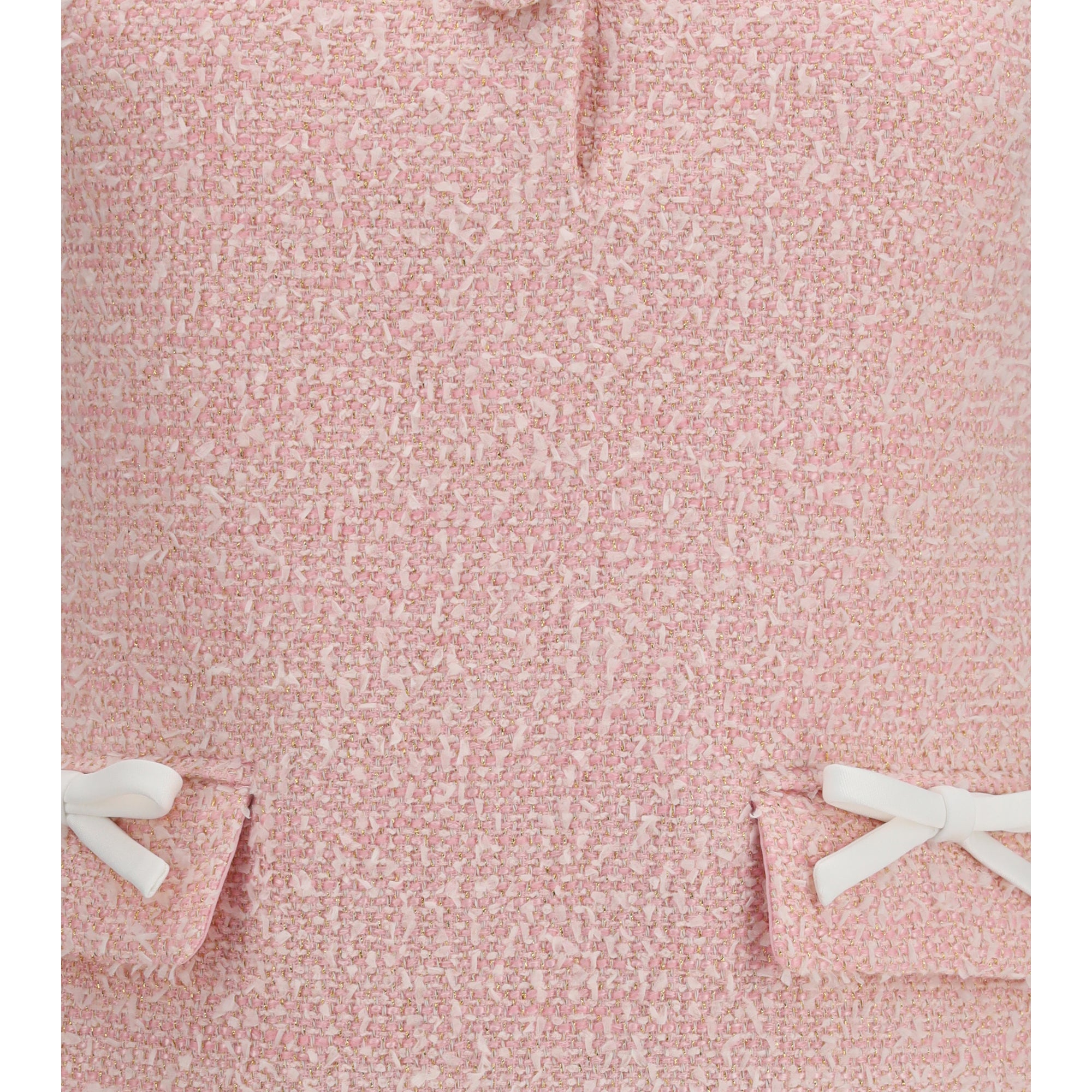 Bouclé mini Dress with lace collar
