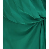 Midi silk Dress with twist detail