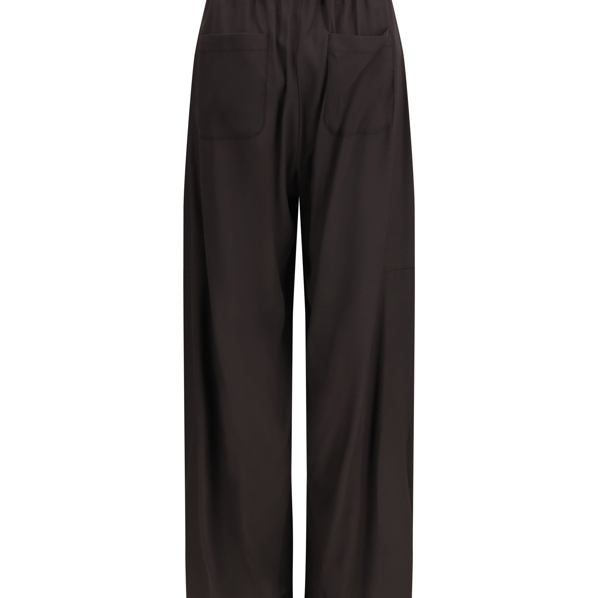 Barrel Leg Pants with drawstring in silk