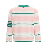 Classic stripe seed stitch V Neck Cardigan