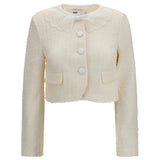 Bouclé Jacket with lace collar