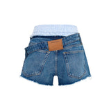 Denim Shorts with boxer detail