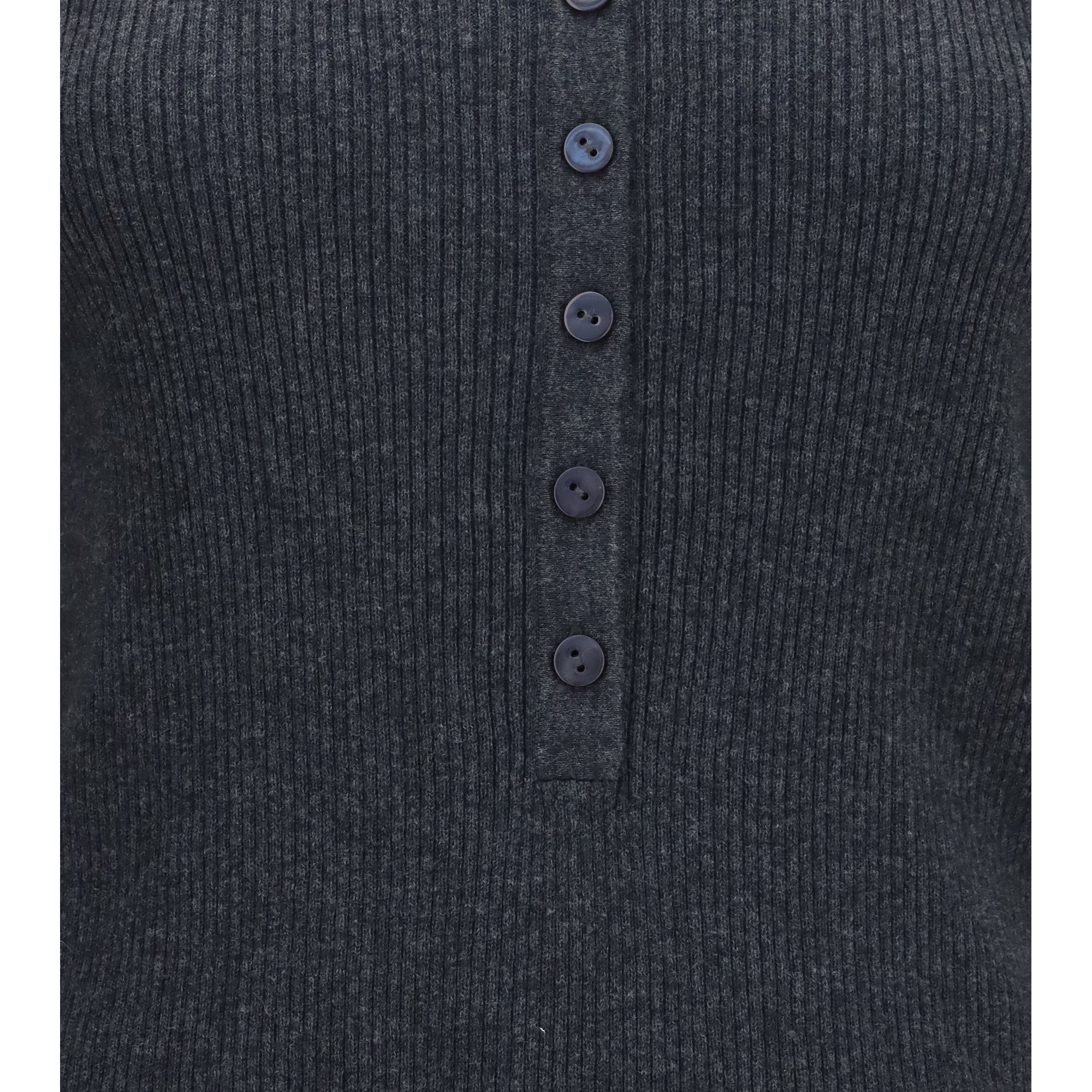 Airi Henley Sweater in cotton and cashmere