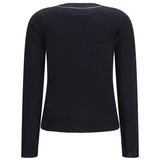 Wool-blend T-shirt with contrast details