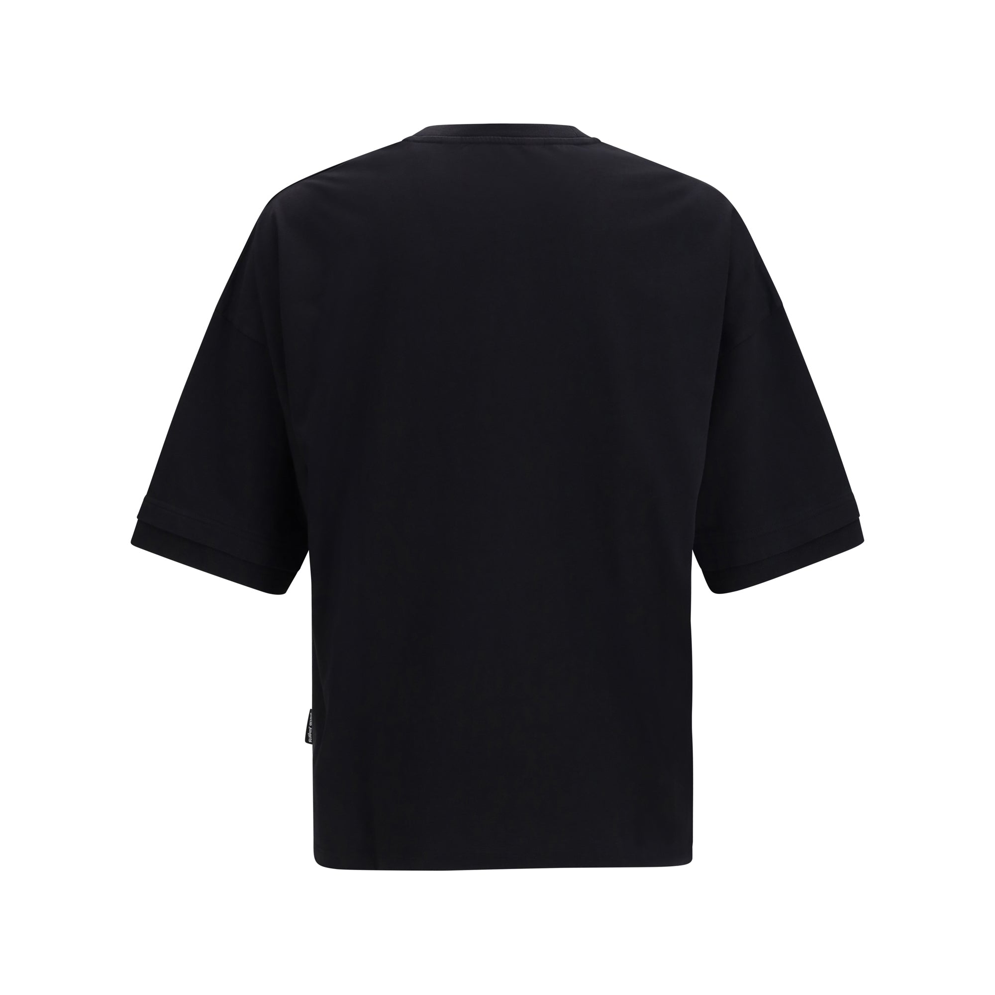 Curved logo double-layer T-shirt