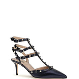 Rockstud Pumps in laminated leather