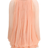 Mini Dress with cape in silk muslin