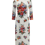 Floral print stretch viscose Dress