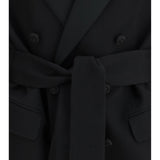 Double-breasted virgin wool Blazer with belt