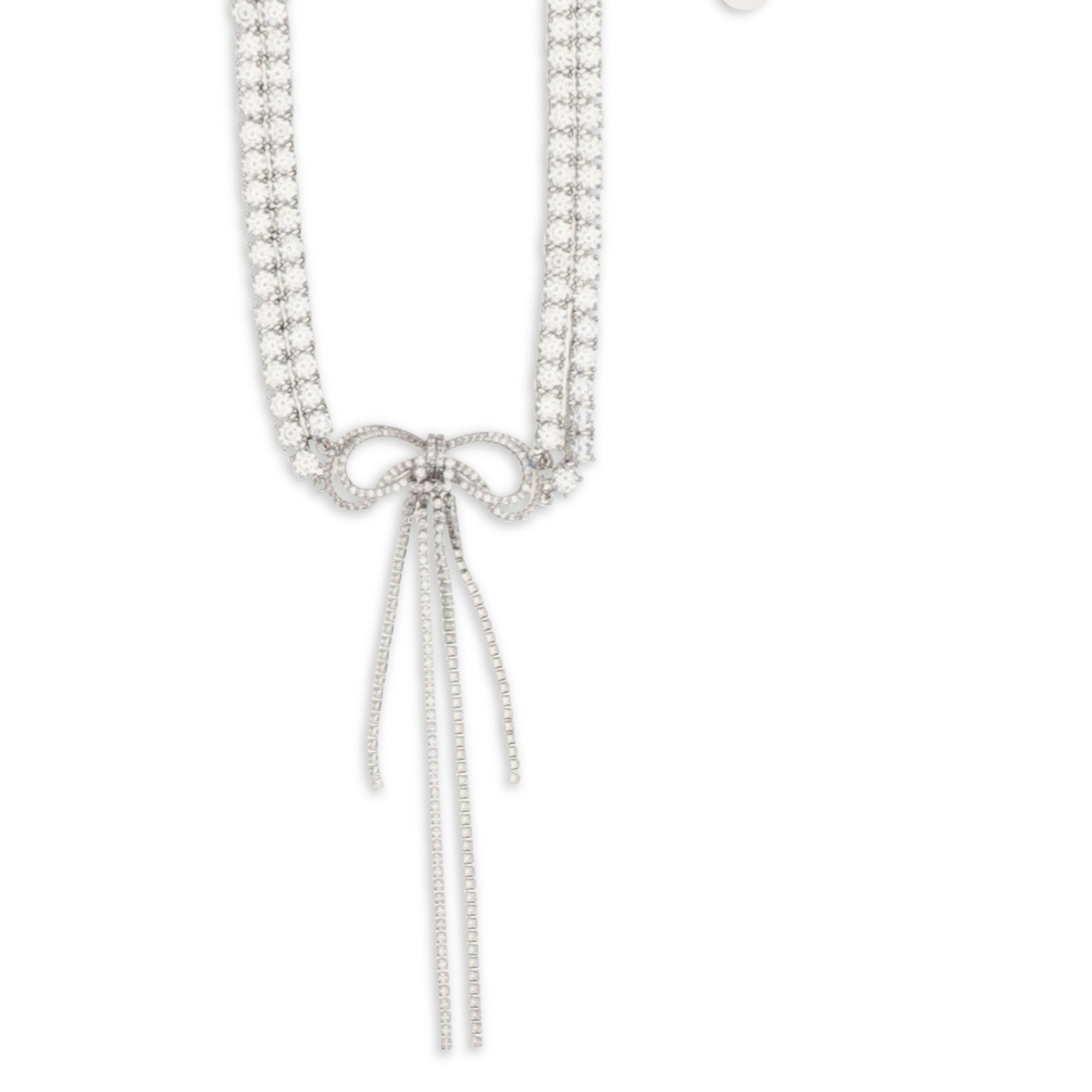Crystal double bow Choker