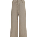 Straight-leg cotton and linen Pants