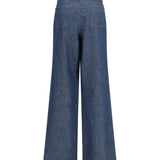 Wide-leg chambray Jeans