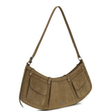Large Pocket Body Shoulder Bag in suede