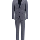 Striped viscose and cotton blend Suit
