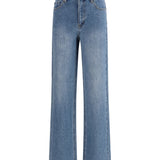 Straight-leg Jeans with all-over rhinestones