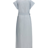 Long poplin chemisier Dress