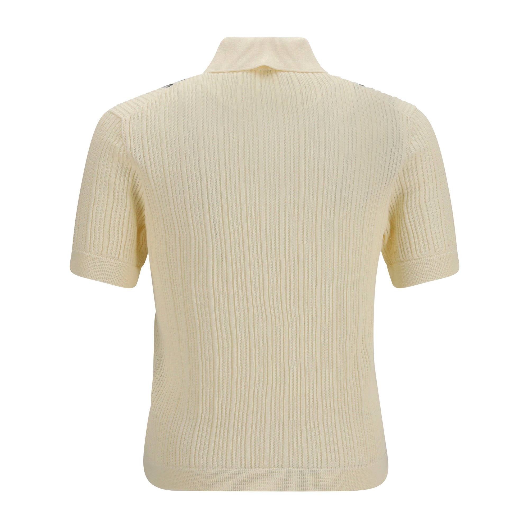 Jacquard cotton knit Polo