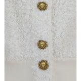 Tweed bomber Jacket with lion-head buttons