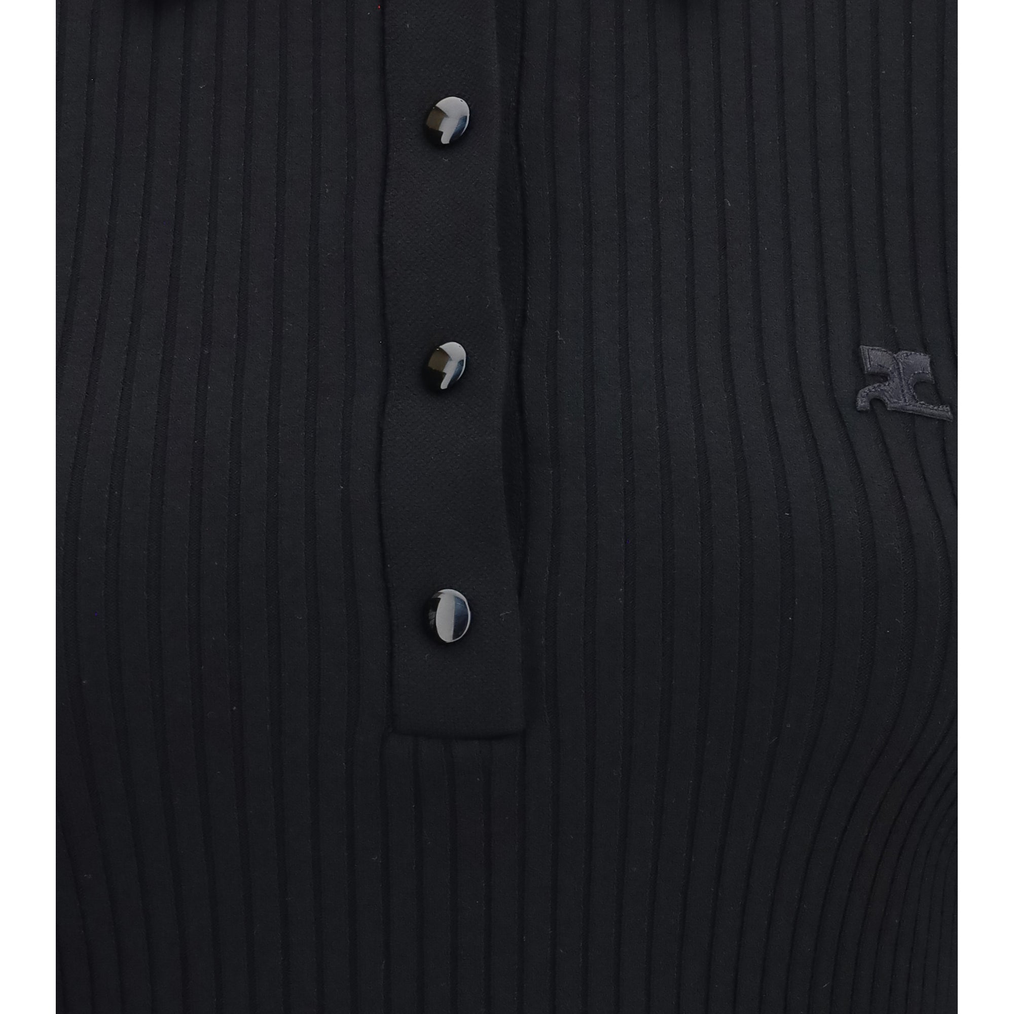 Ribbed knit Polo Shirt