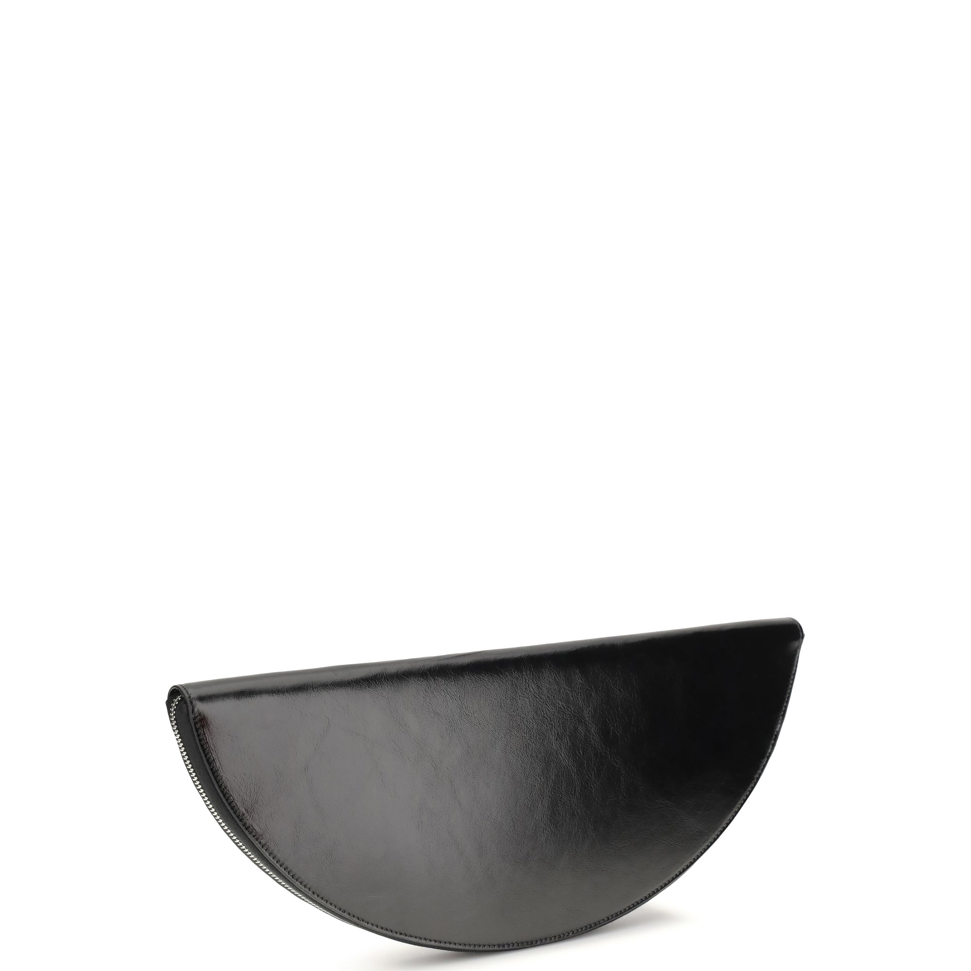Halfmoon leather Clutch Bag
