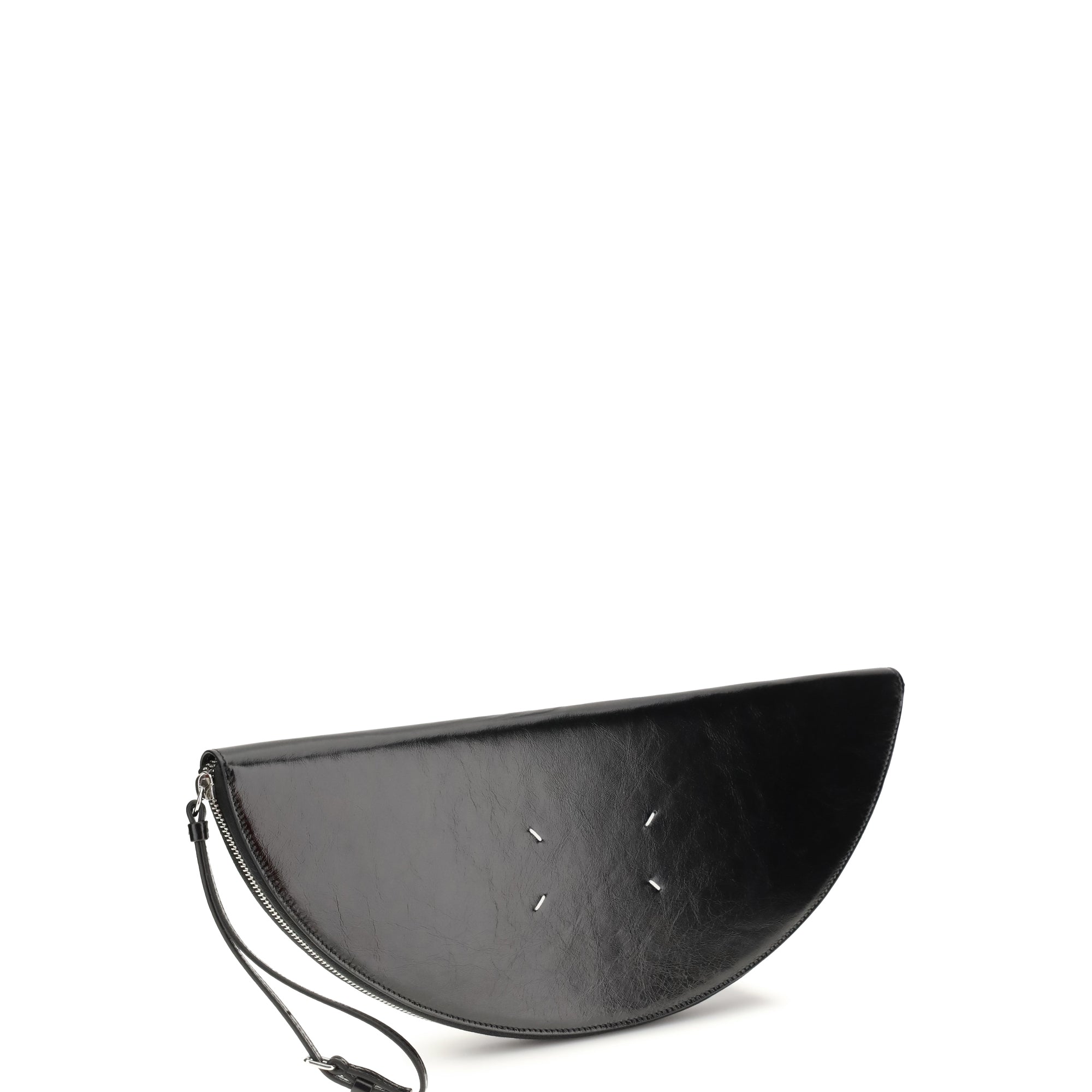 Halfmoon leather Clutch Bag