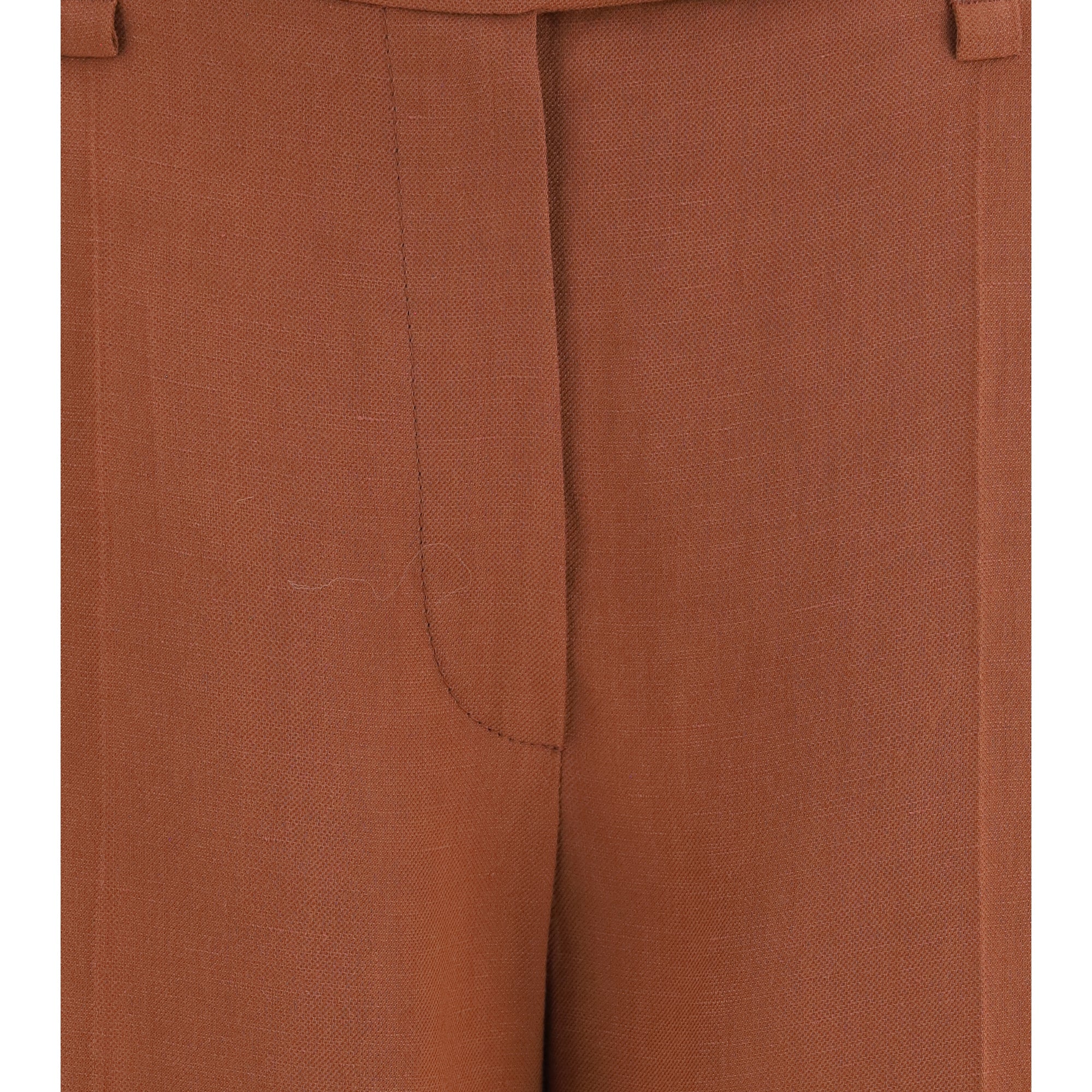 Cigarette Pants in fluid viscose and linen twill