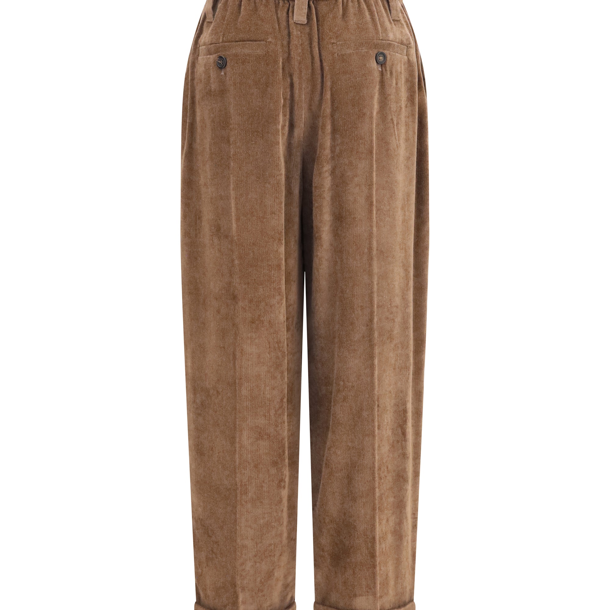 Elasticated viscose and cashmere Pants
