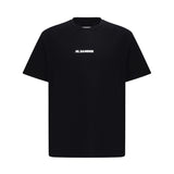 Crewneck cotton T-shirt with printed logo