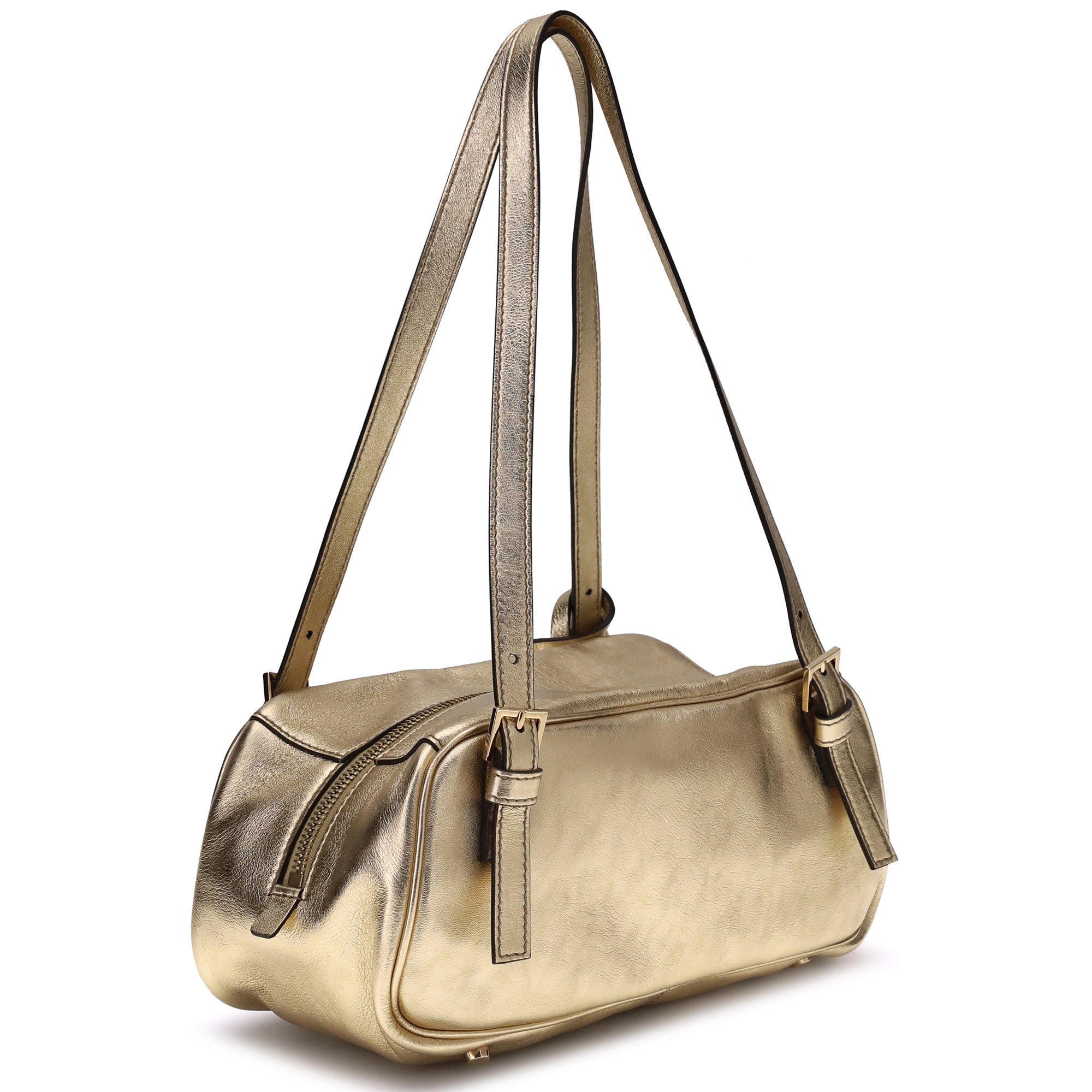 Laminated metallic Bowling Shoulder Bag
