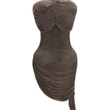 Draped high-neck Dress
