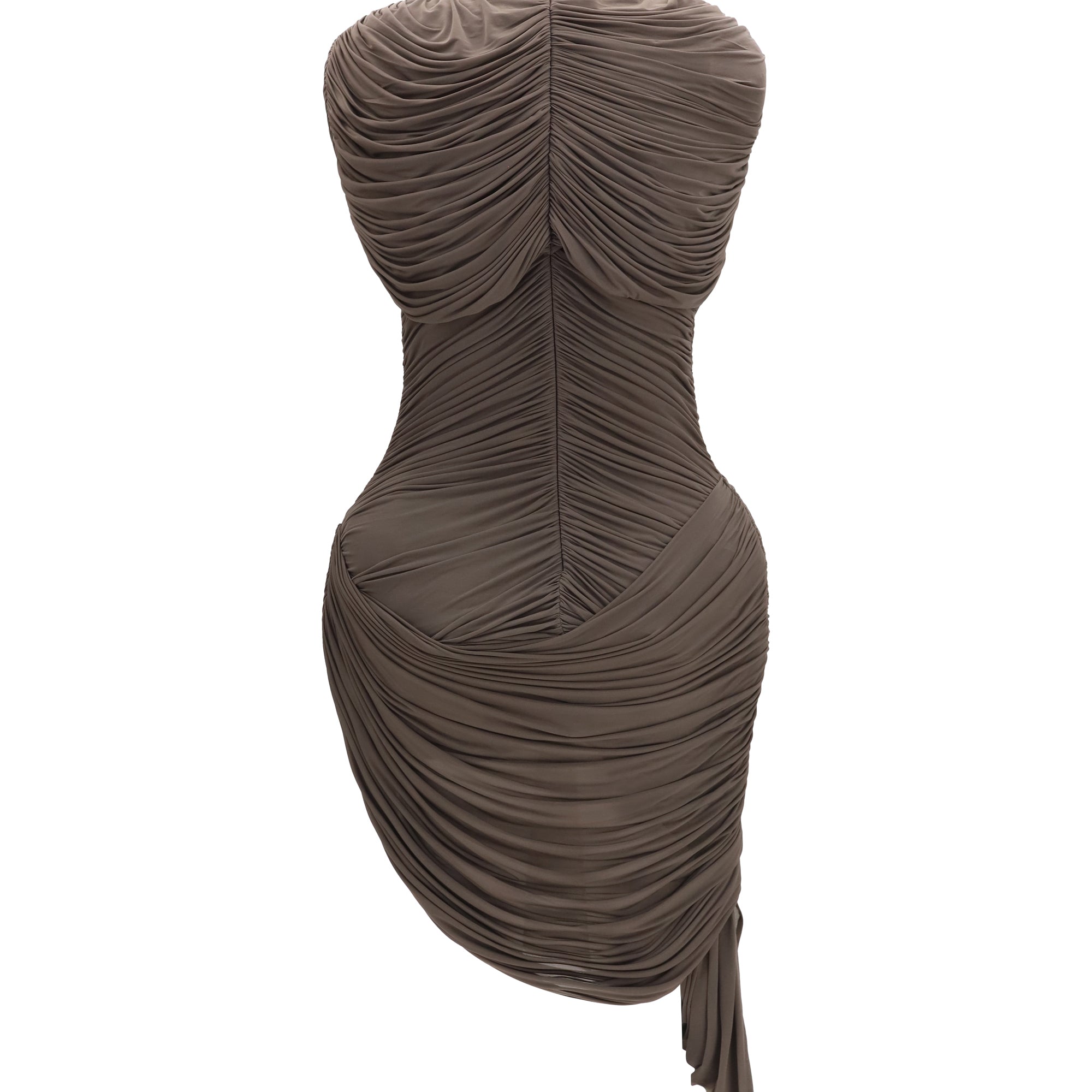 Draped high-neck Dress