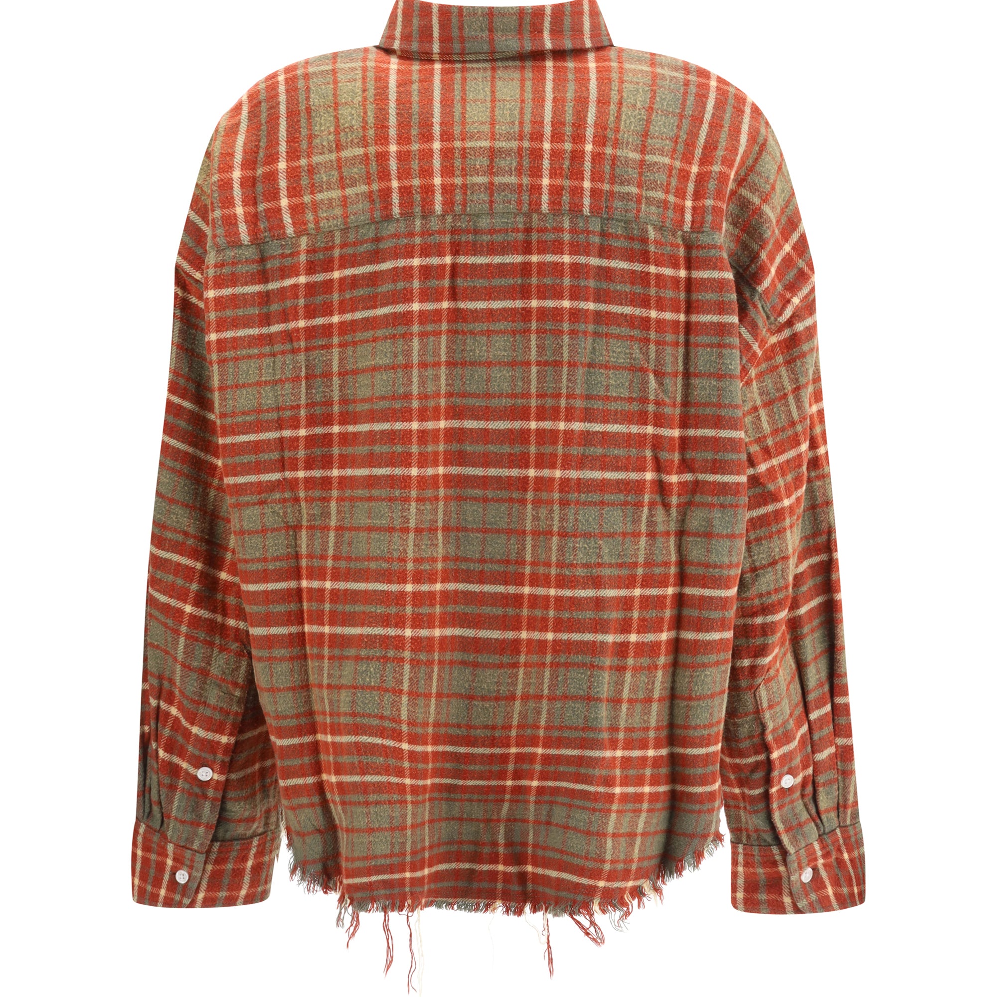 Plaid Shirt with frayed hem
