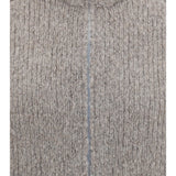 High-neck cashmere and silk Cardigan with zip