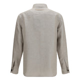 Cashmere, linen, and silk Overshirt