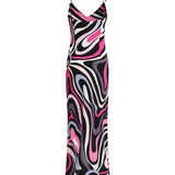 Marmo print long Dress