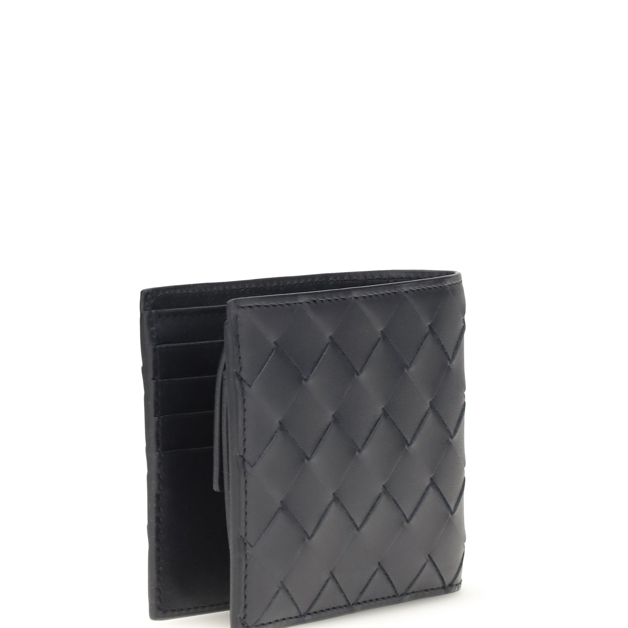 Bifold leather Intrecciato Wallet
