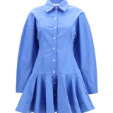 Cotton Shirt Dress with balloon skirt