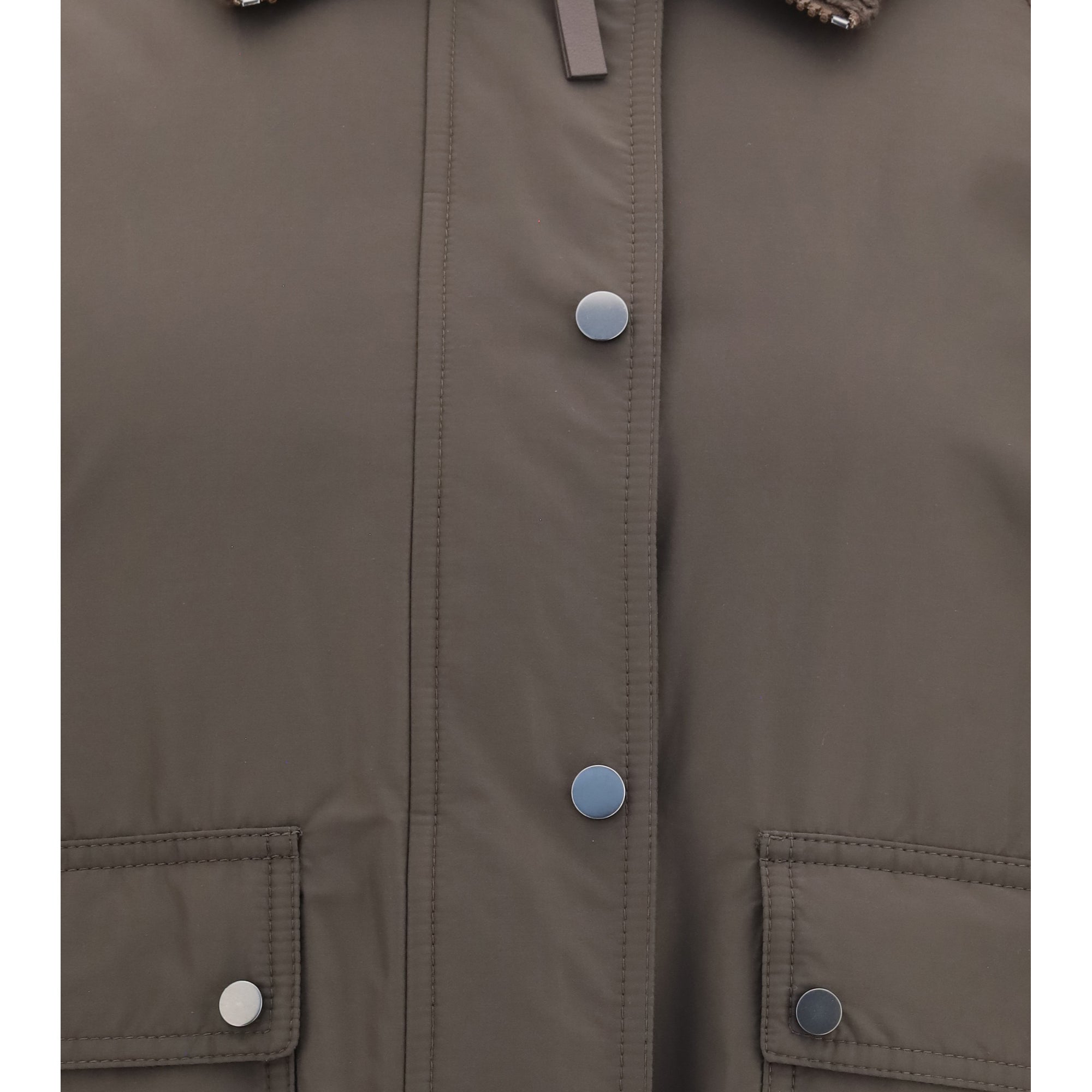 Down Jacket with wool sleeves