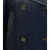 Cropped double-breasted denim Jacket