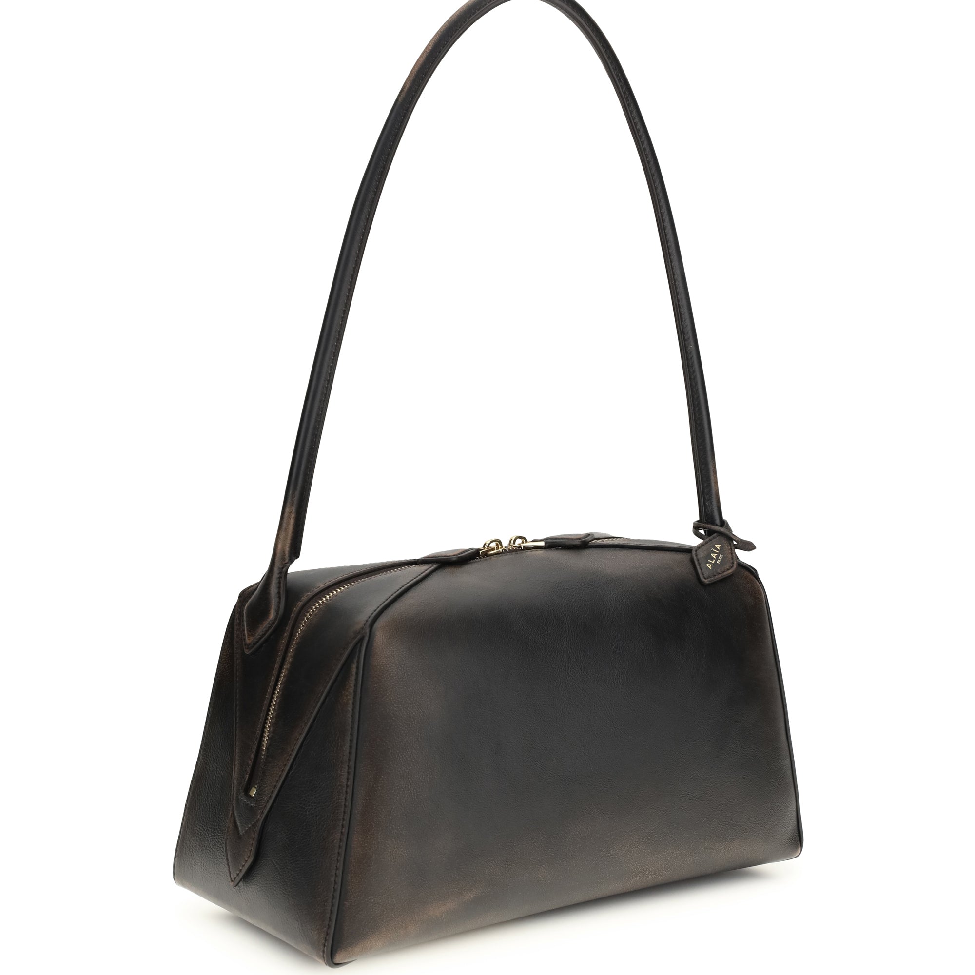 Le Bouledogue Shoulder Bag in aged leather