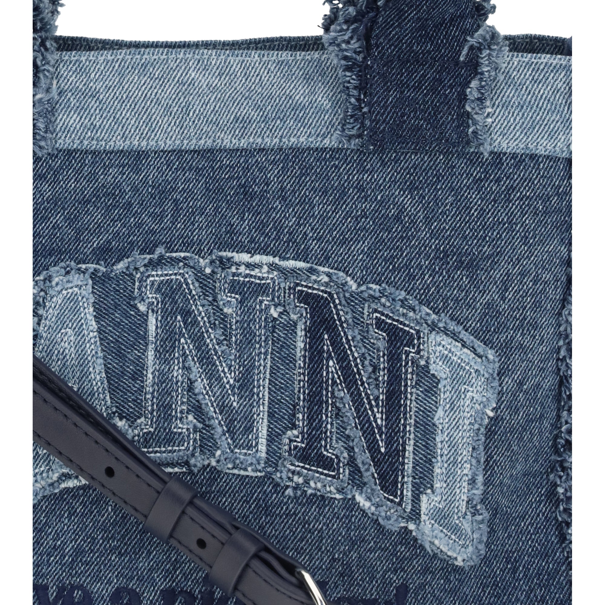 Small trapeze denim Shopper